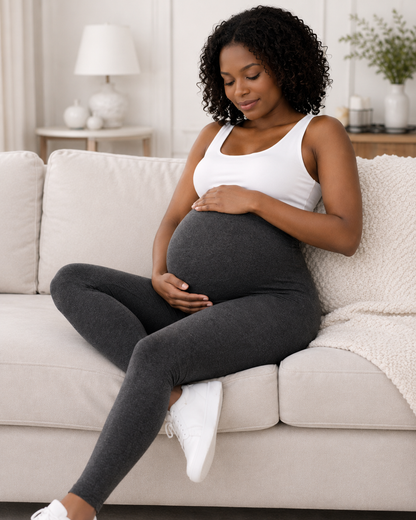 LumenaFlex™ – Endlich eine Schwangerschafts-Leggings, die nicht drückt, nicht rutscht und deinen Bauch sanft entlastet.