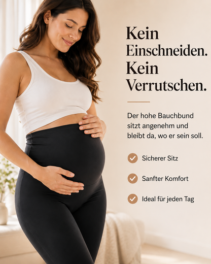 LumenaFlex™ – Endlich eine Schwangerschafts-Leggings, die nicht drückt, nicht rutscht und deinen Bauch sanft entlastet.